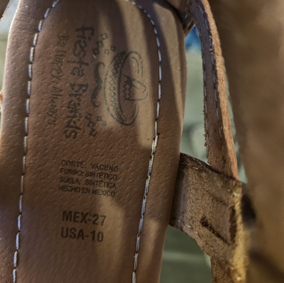 Mexican huarache leather sandals sz 10 - Picture 7 of 7